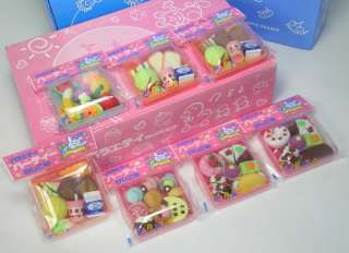 Dream Japanese Erasers Fruits Desserts Cakes Set + Box  