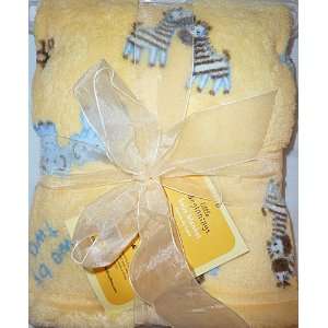   Yellow Two By Two Plush Blanket By Little Beginnings Noahs Ark Baby