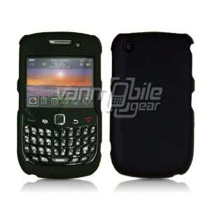 VMG BlackBerry Curve 9300   Black Hard 2 Pc Rubberized Plastic Case 