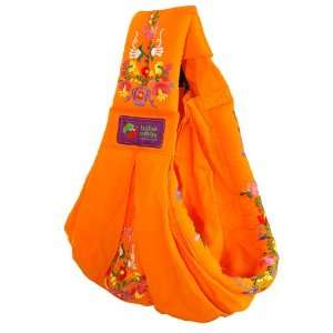  Baba Slings Embroidered Baby Carrier, Orange Baby