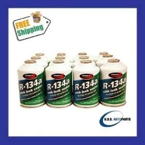  12 Cans R 134a R 134 R134 Refrigerant AC + Leak Sealer 