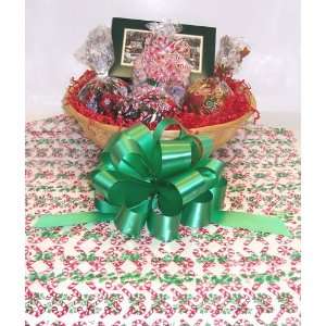   Cakes Small Yule Time Christmas Basket no Handle Candy Cane Wrapping
