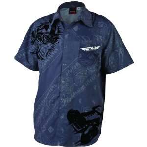  Fly Racing Roadster Mens Polo Sports Wear Shirt   Grey / 2X Large 