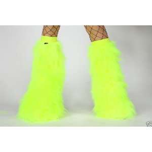  Furry Fluffy Leg Warmer neon yellow Toys & Games