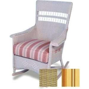   Khaki Finish Porch Rocker With Baccio Fabric