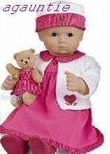   New American Girl Bitty Baby 3 Pcs. Sweetheart Outfit Twins  
