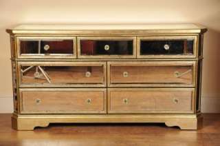 Mirrored Chest Sideboard Buffet Server Art Deco Drawers  