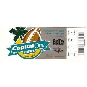  2005 Capital one bowl Full Ticket LSU Miami Everything 
