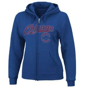  Chicago Cubs Womens Backlot Drama Full Zip Hoodie Sports 