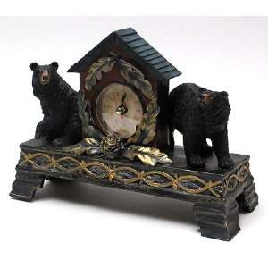    Two Bears Clock on Base Shannon BACKORDERED 