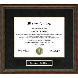  Manor College Diploma Frame