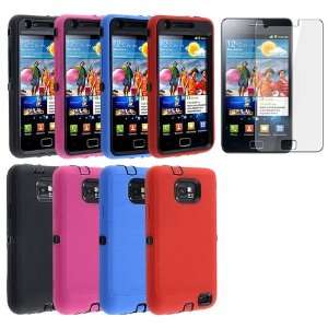 Hybrid Case Combo with Transparent LCD Film For Samsung Galaxy S 