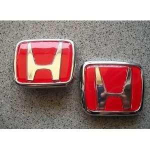 Honda Front & Back Badge Red Color 