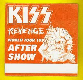 KISS backstage pass 1992 Revenge tour  