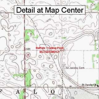 USGS Topographic Quadrangle Map   Buffalo Trading Post, South Dakota 