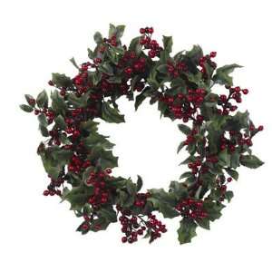  Nearly Natural 24 inch Holly Berry Wreath