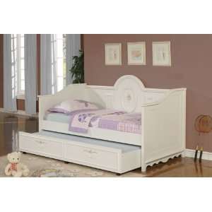  Daybed with Trundle in Warm White Finish