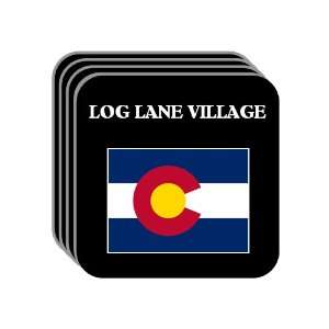 US State Flag   LOG LANE VILLAGE, Colorado (CO) Set of 4 Mini Mousepad 
