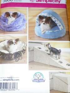Simplicity 3906 Dog Bed Puppy Pets Sew Pattern LOOK  