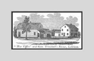 LEBANON, CT War Office, Trumbull House    1836 View  