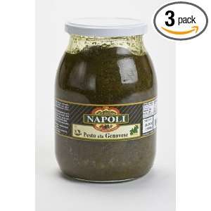 Napoli Pesto Sauce in Olive Oil 10oz (Pack of 3)  Grocery 