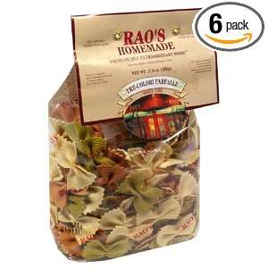 Raos Tri Colori Farfalle, 17.6 Ounce (Pack of 6)  Grocery 
