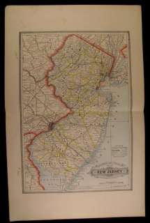 New Jersey Trenton Atlantic City railroads 1884 Stebbins antique folio 