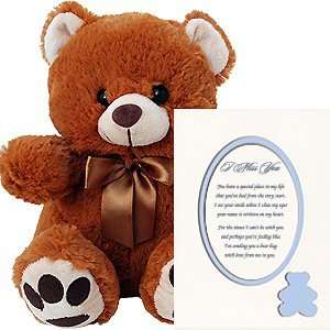    I Miss You Plush Teddy Bear and Love Poem Gift 