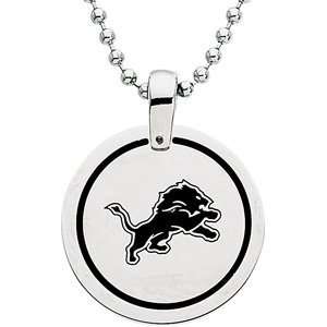 Clevereves Stainless Steel 28.00mm Detroit Lions Team Name & Logo 