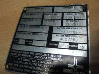 You are bidding on on a Big Joe PDH 20 120 Motor Controller   just 