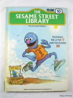 1978 The Sesame Street Library Volume 10 ~ Letter T and the number 10 