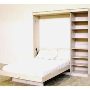   Birch Vertical Queen Murphy Bed and Pier Bookcase Toys & Games
