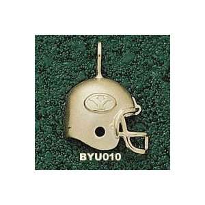  BYU 3/4in Football Pendant 14kt Yellow Gold Jewelry