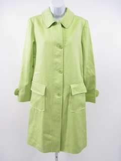 NWT BARNEYS Green Trench Coat Jacket Sz 38 $310  