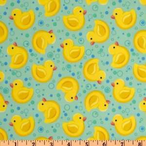   PUL Ducks Light Blue/Yellow Fabric By The Yard Arts, Crafts & Sewing