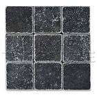 Taurus Black Marble 4 X 4 Tumbled Field Tile items in ORACLE STONE 