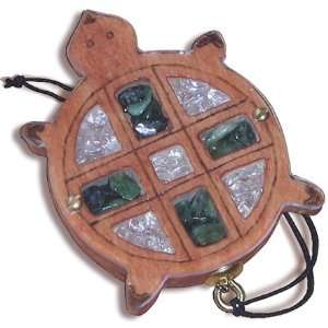  Magic Unique Gemstone and Wooden Amulet Lucky Turtle Car 