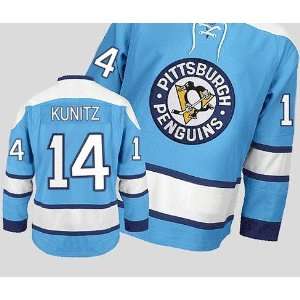 Pittsburgh Penguins 14# Kunitz Blue Authentic NHL Jerseys Jersey 48 56 