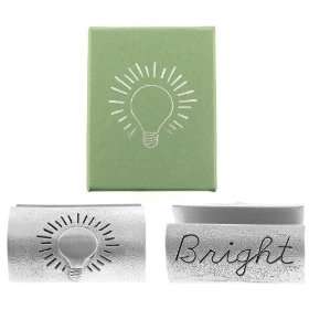 Light Bulb Pewter Business Card Holder
