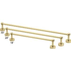   30 Polished Brass Rounded Bath Towel Rack/Bar/Holder