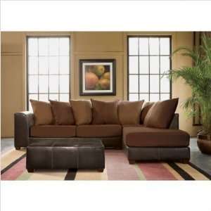  Home Line U312RFCH Right Facing Chaise in Bicast Mocha 