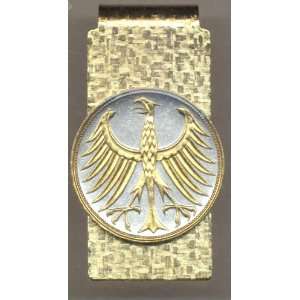   Toned Gold on Silver German 5 mark Eagle, Coin   Money clips Beauty