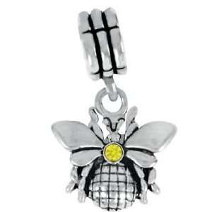 Bauble LuLu Bumble Bee with Crystal Dangle European/Memory Charm 
