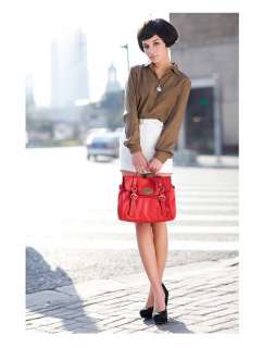 DUDU ladys genuine leather handbag messenger tote bag  