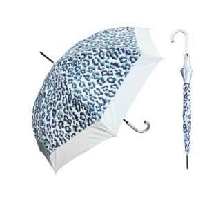  48 Silver Trim & Hook Handle Animal Print Umbrella New 