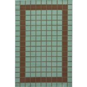  Excel Rug   73 square, Lime/Chocolate