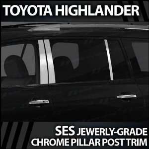  2008 2010 Toyota Highlander 6pc. SES Chrome Pillar Trim 