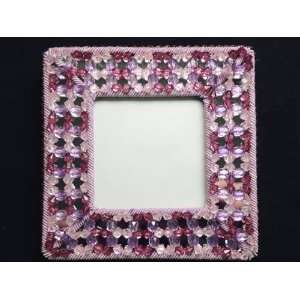  Beaded Picture Frame Purple Beads (Set of 4 Pcs.)