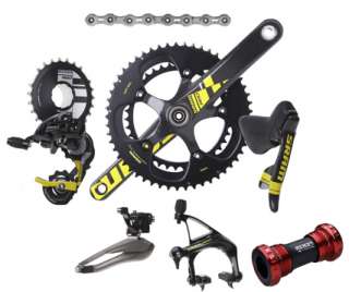 LIMITED SRAM RED YELLOW 8PCS ROAD GROUP CARBON CERAMIC  