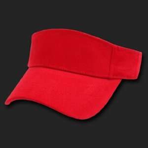    KIDS BRUSHED COTTON VISORS RED HAT CAP HATS 